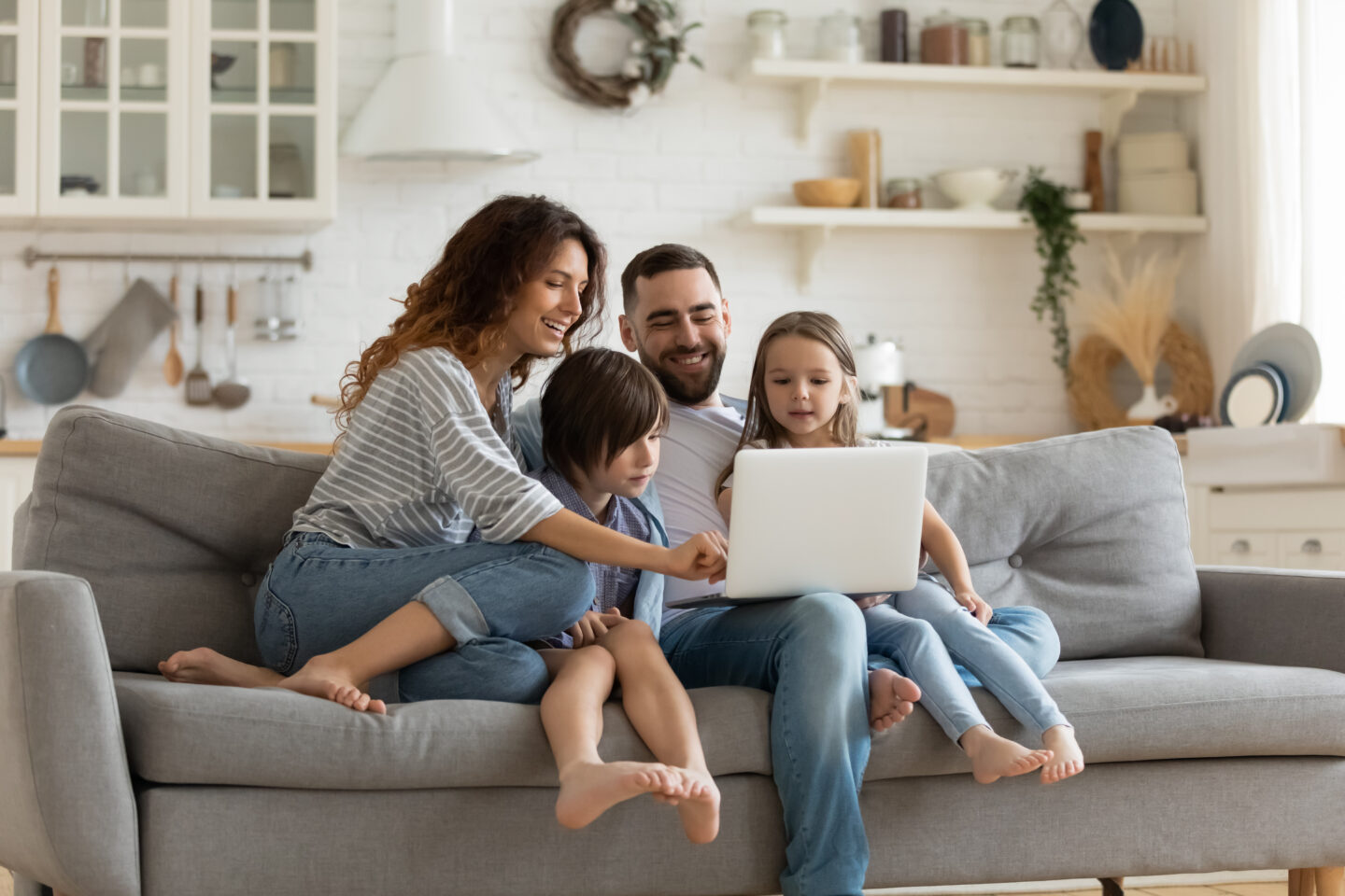 family supporting foster children